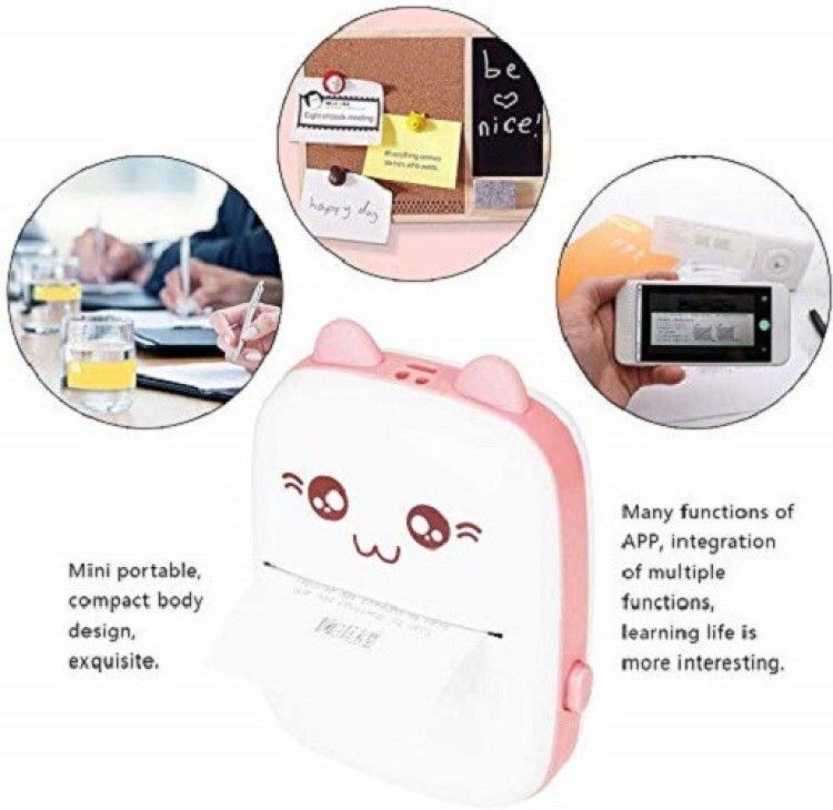 ENMORA Tbest Phone Photo Printer,Mini Photo Printer for Bluetooth JHV8 Multi-function Monochrome Label Printer-image-40