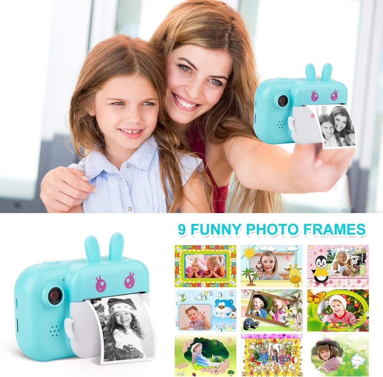 4uonly diwali offer Children Q5 Kids Camera Instant Print Photo jgv9 Multi-function Monochrome Label Printer-image-26