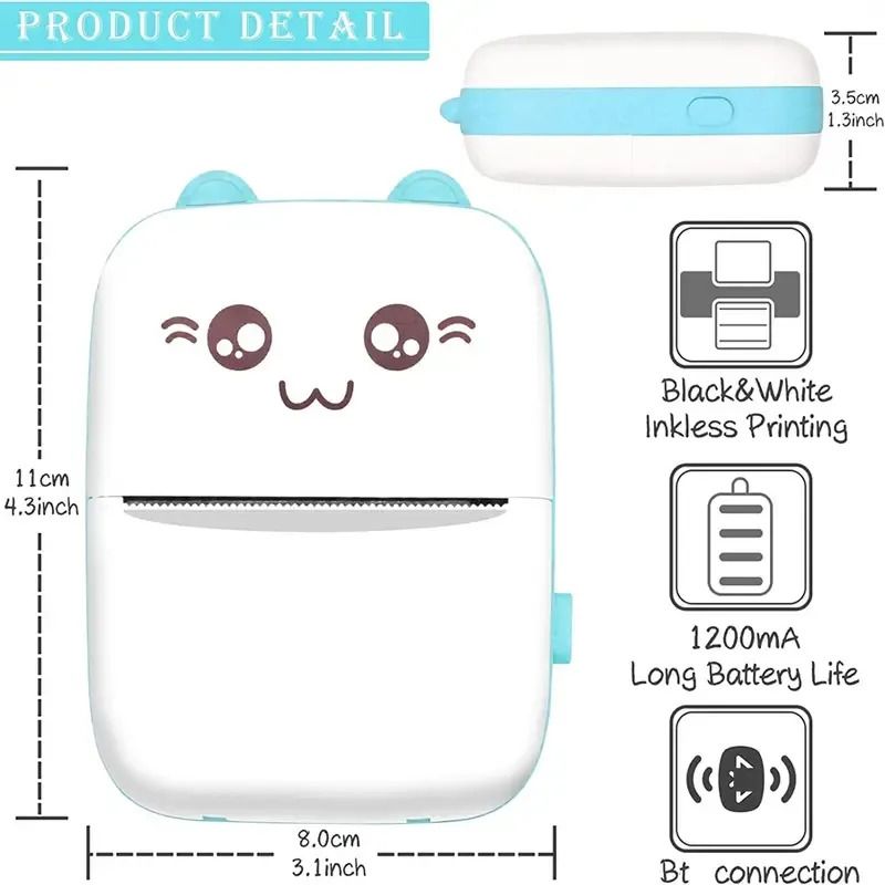 ENMORA Portable Mini Pocket Bluetooth Thermal Printers HZX7 Multi-function Monochrome Label Printer-picture-23