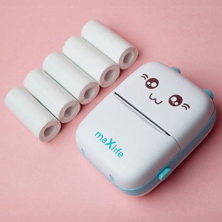 4uonly Portable Bluetooth Mini Thermal Printer Self Adhesive Paper OHJ9 Multi-function Monochrome Label Printer