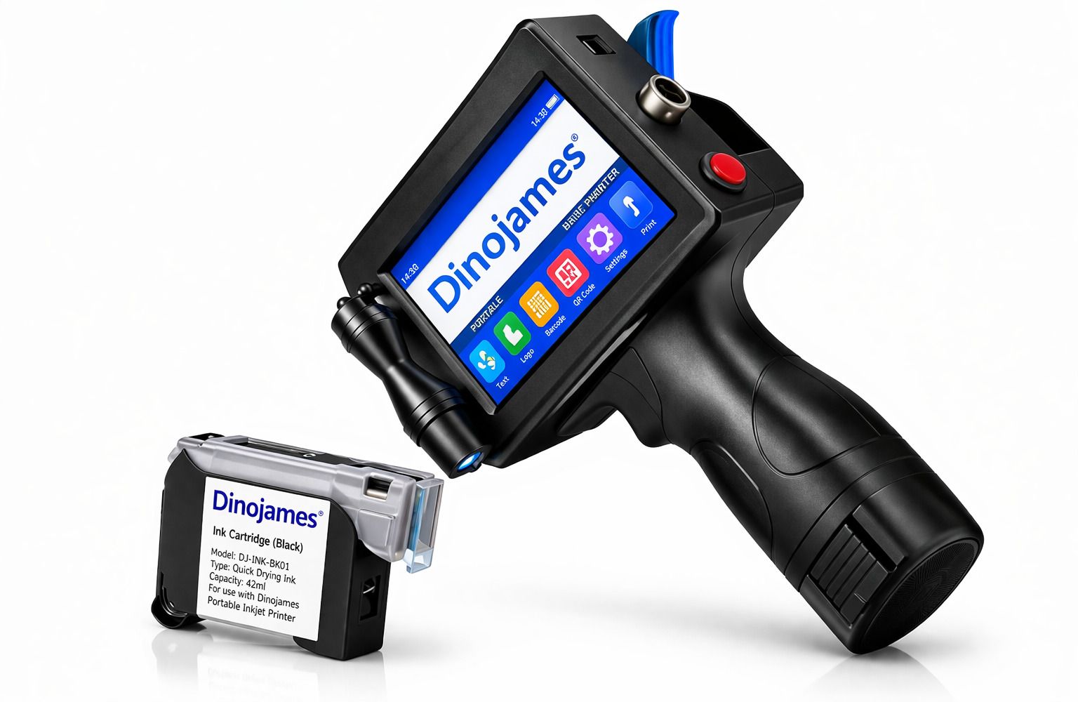 dinojames Portable Handheld Inkjet Printer For Date, MRP,Expiry,Barcode & QR Code Printing Multi-function Monochrome Inkjet Printer-picture-33