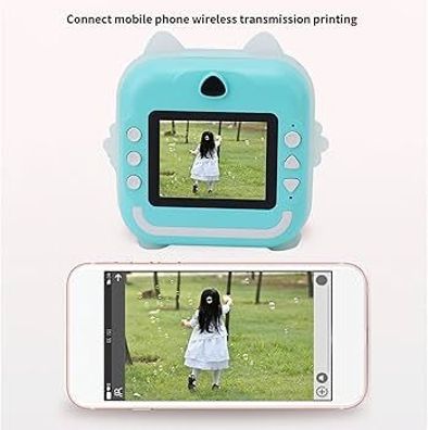 IMMUTABLE Camera Children Kids Instant 24MP Kids Digital Camera fds7 Multi-function Monochrome Label Printer