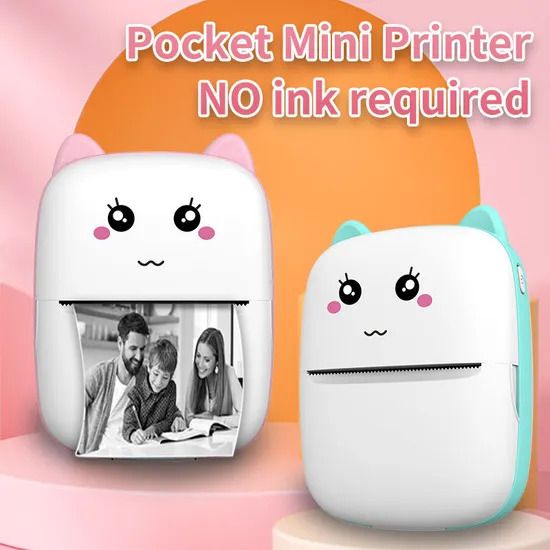 4uonly SMALL Size Mini Printer with Paper Output for Photo qwe1 Multi-function Monochrome Label Printer-image-31