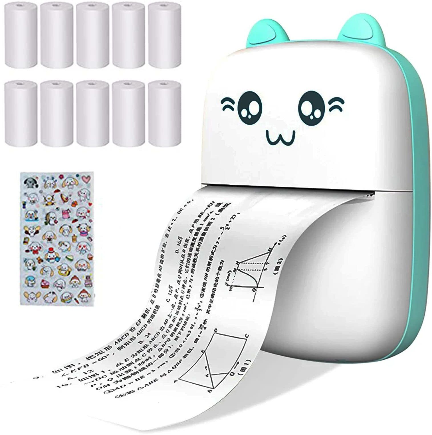 ENMORA Tbest Phone Photo Printer,Mini Photo Printer for Bluetooth JHV30 Multi-function Monochrome Label Printer