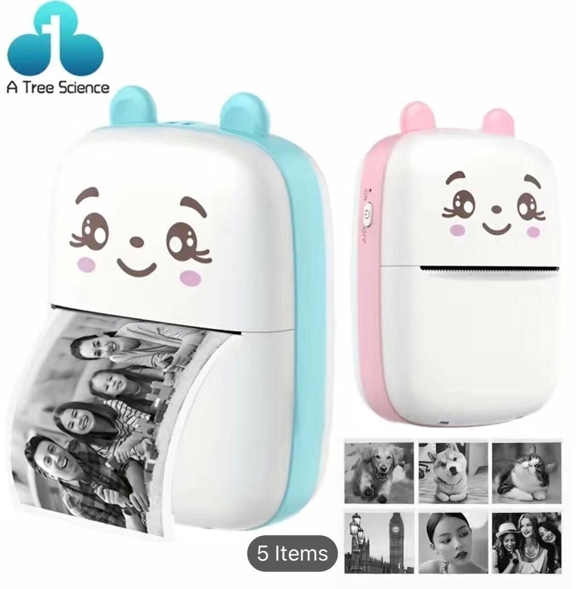 IMMUTABLE Pocket Mini Printer - Wireless Bluetooth, Fast Photo Output JKV2 Multi-function Monochrome Label Printer