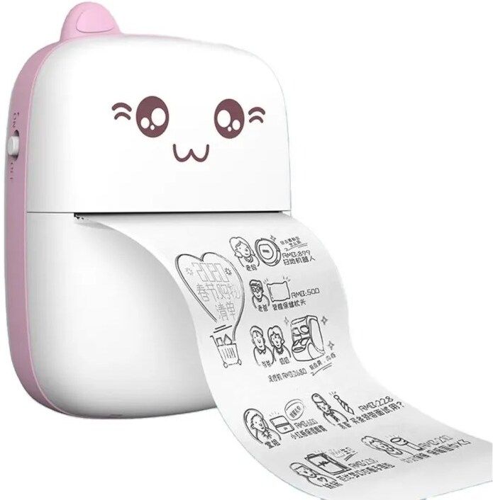 TECHEL Bluetooth Portable Mini Thermal Printers NDC8 Multi-function Monochrome Label Printer