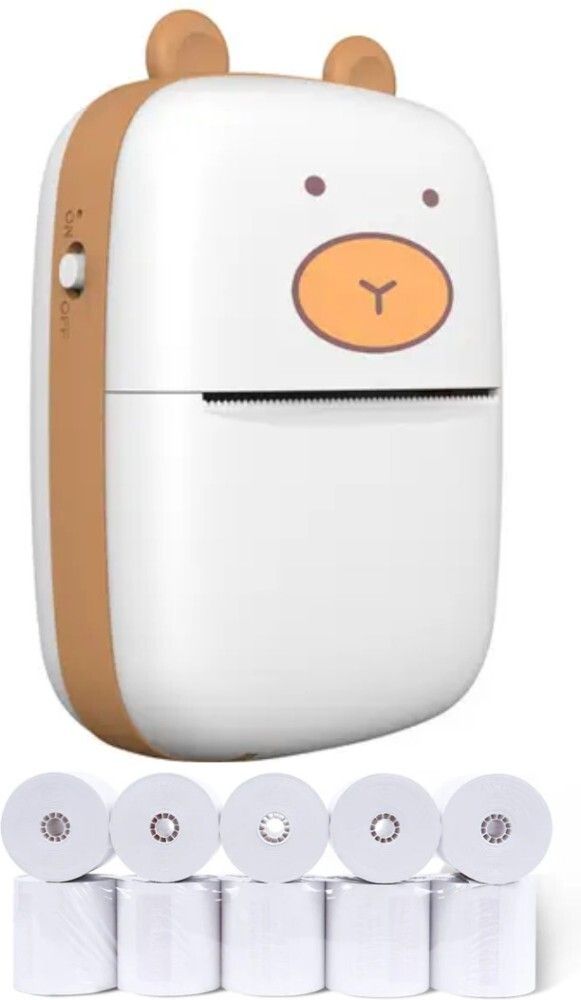 4uonly SMALL Size Mini Printer with Paper Output for Photo qwe18 Multi-function Monochrome Label Printer-picture-23