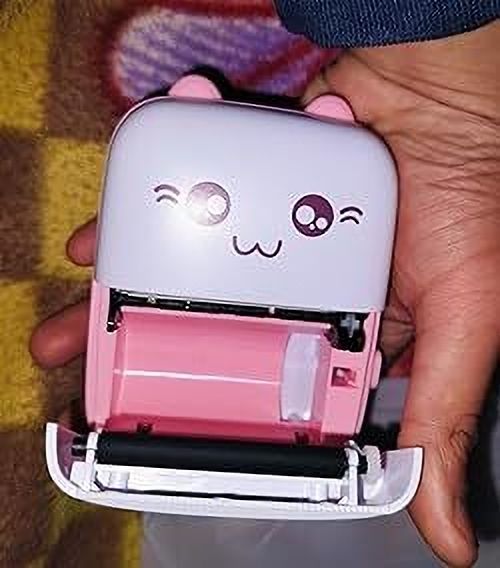 IMMUTABLE Portable Printer, Mini Wireless Bluetooth Thermal HCZ7 Multi-function Monochrome Label Printer