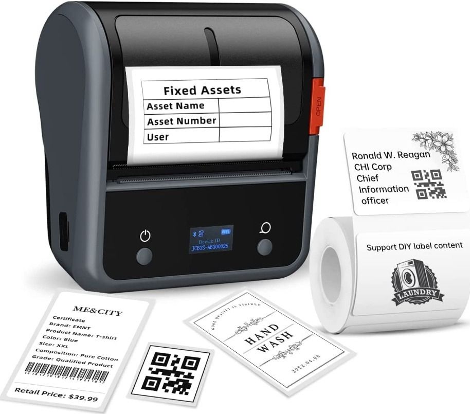 Orlov B3S Bluetooth Thermal Label Printer Inkless 3-Inch Barcode QR Printer Multi-function Monochrome Inkjet Printer-image-23