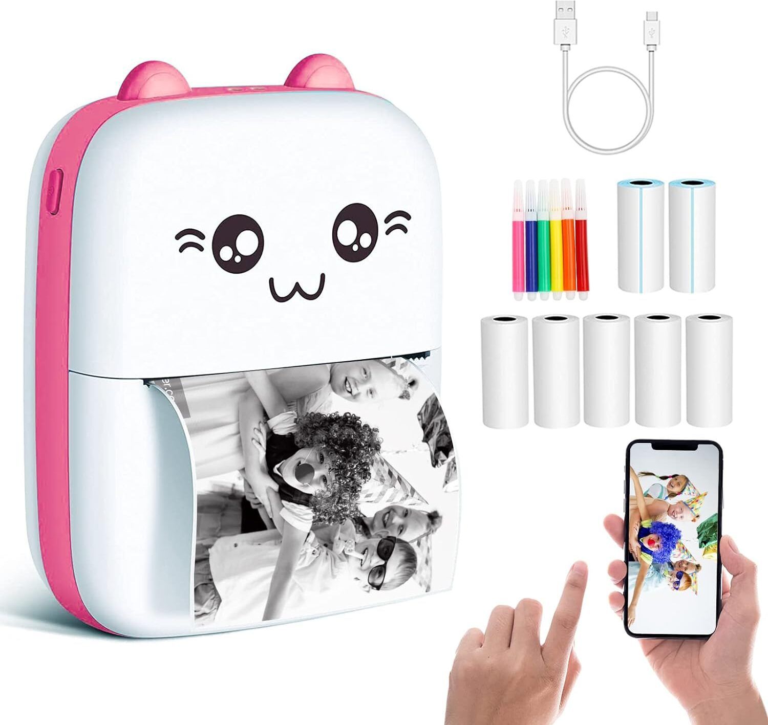 TECHEL Bluetooth Portable Mini Thermal Printers NDC14 Multi-function Monochrome Label Printer-picture-26