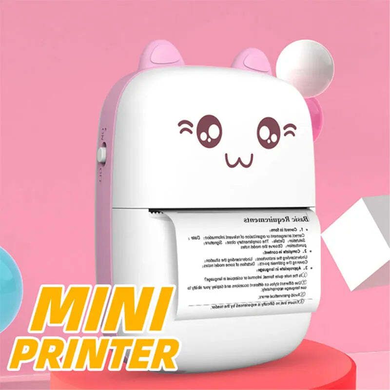 4uonly Mini Bluetooth Printer, Portable Label Printer 2 Roll of Print20 Multi-function Color Label Printer-image-35