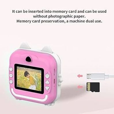 IMMUTABLE 24MP Children Kids Instant Kids Digital Camera czx4 Multi-function Monochrome Label Printer