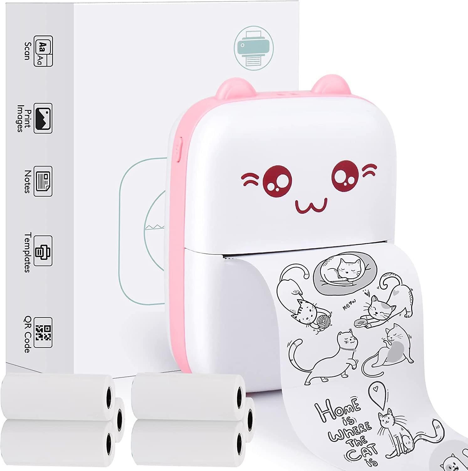 ENMORA Tbest Phone Photo Printer,Mini Photo Printer for Bluetooth JHV25 Multi-function Monochrome Label Printer-image-39