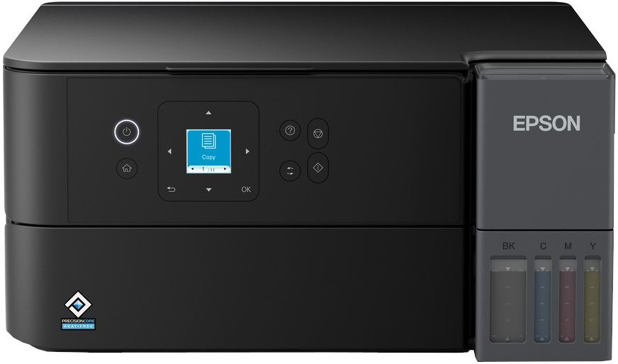 Epson EcoTank L4360 Multi-function WiFi Color Ink Tank Printer (Borderless Printing) for Print/Copy/Scan with Up to 8500 pages of Black or 6500 pages of color ink in the box, Heat-Free Technology, 3.7 cm Colour LCD Screen, ADF & Auto 2-sided Printing