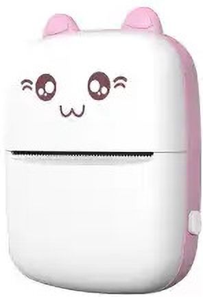 IMMUTABLE Mini Printer, Fast Paper Output Self-Adhesive for3 ROOL (Pink)WDQ7 Multi-function Monochrome Label Printer