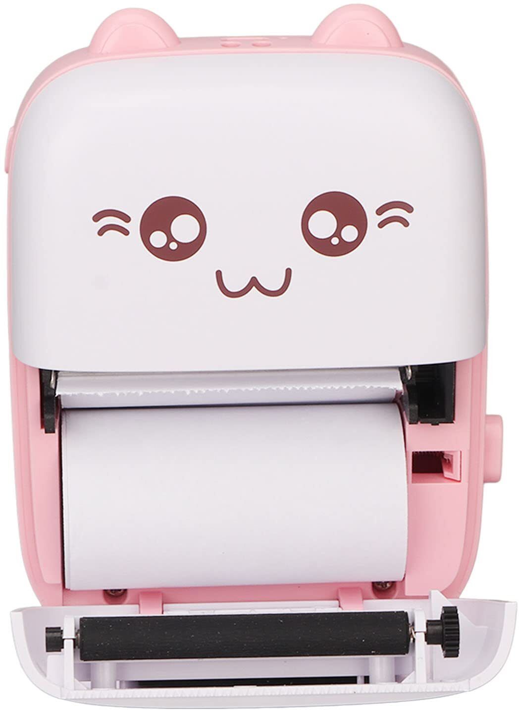 IMMUTABLE Mini Printer, Fast Paper Output Self-Adhesive for3 ROOL (Pink)WDQ8 Multi-function Monochrome Label Printer-picture-35