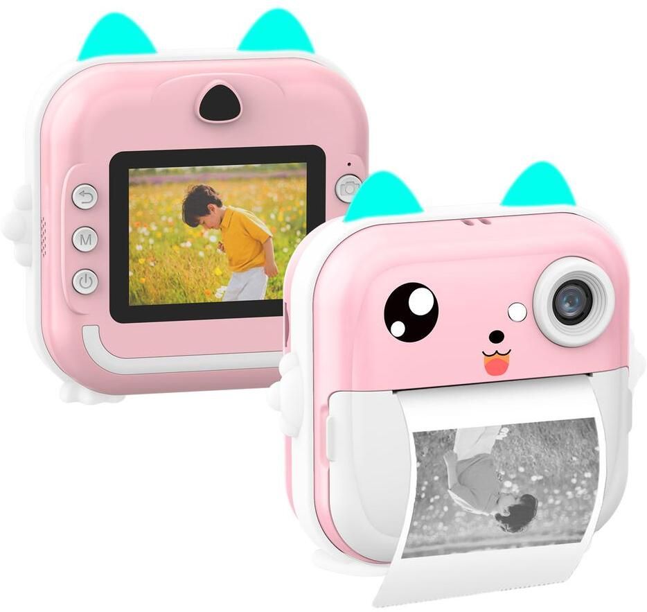 IMMUTABLE Camera Children Kids Instant 24MP Kids Digital Camera fds4 Multi-function Monochrome Label Printer