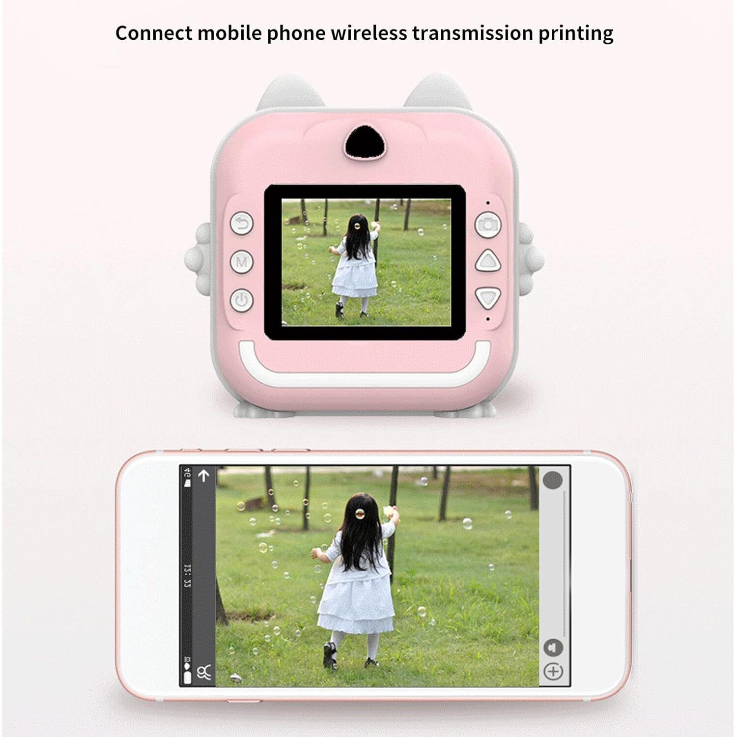 IMMUTABLE 24MP Children Kids Instant Kids Digital Camera czx12 Multi-function Monochrome Label Printer