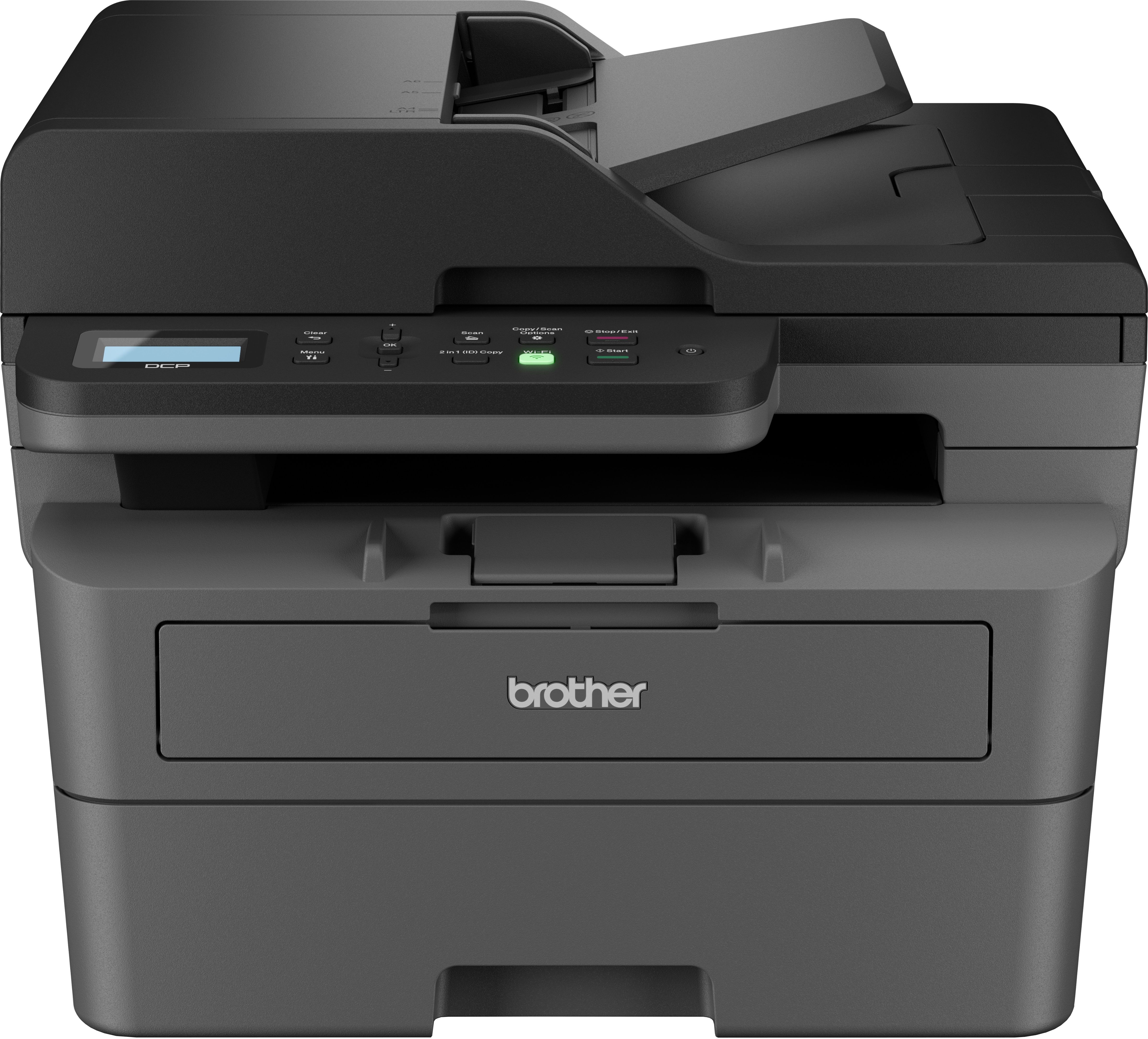 brother DCP-L2640DW Multi-function WiFi Monochrome Laser Printer for Print/Copy/Scan with 2 in 1 (ID) Copy Button, Auto Duplex Feature, 34 ppm Print Speed, 256 MB Memory, 250 Sheet Paper Tray, Free Installation & with Up to 3000 Pages of Black Ink Toner in the box