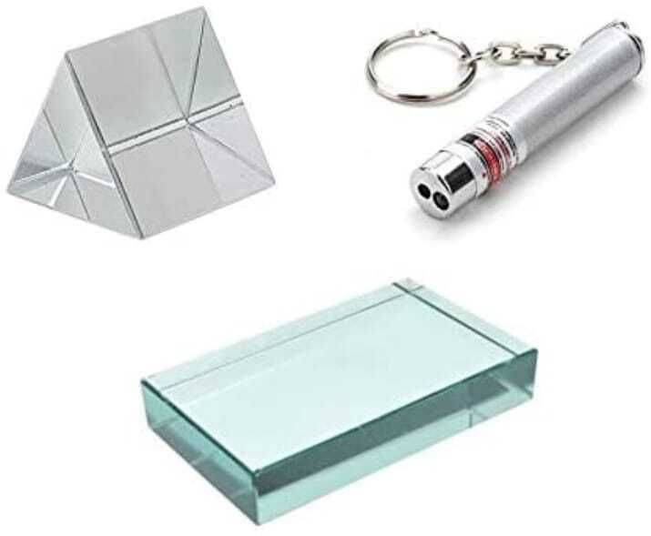 Heavy Quality Prism, Glass slab, Lesser light for science project Solid Prism-image-42