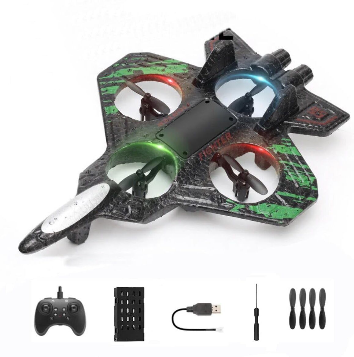JetFusion LED Light Fighter Plane Toy for Indoor and Outdoor Flying Adventures 5.8 GHz AM4 6 Core Processor Designed for Mobile, Server-picture-10