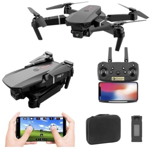 flytech E88 Pro Drone with 4K HD Camera, Foldable Design, FPV Video, 3D Flips, Gestures 2.4 GHz AM3 1 Core Processor Designed for Workstation
