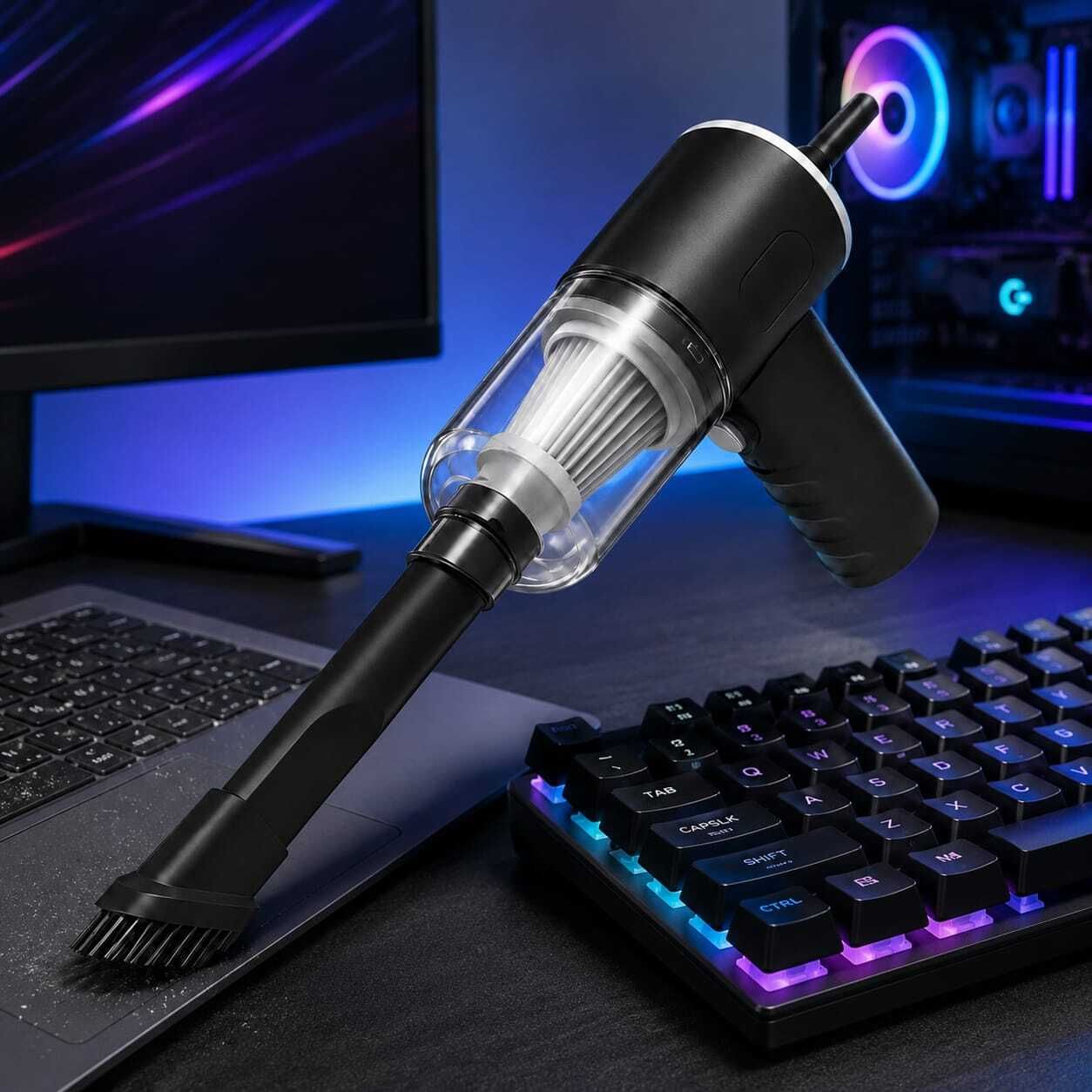 Numix Compact 3-in-1 Vacuum Cleaner | Portable Air Duster for Home & Car 2.4 GHz AM2 2 Core Processor Designed for Desktop, Laptop-picture-14