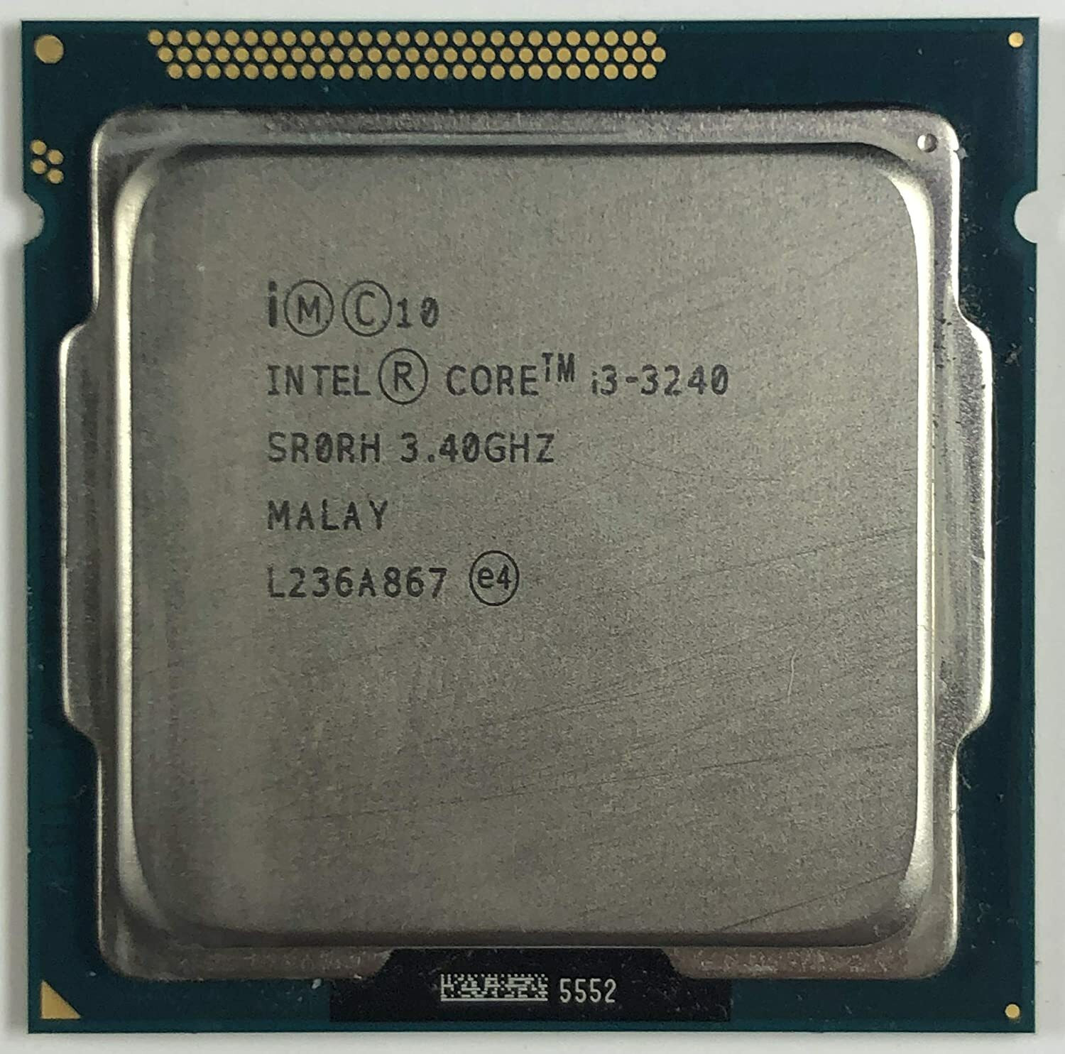 Intel core I3 3rd gen 3240 3.4 GHz LGA 1155 Socket 4 Cores Desktop Processor image 1
