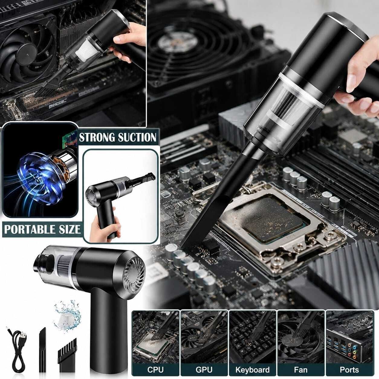 NiX USB Rechargeable Vacuum Cleaner for PC, CPU & Computer 0 GHz AM2 2 Core Processor Designed for Desktop, Laptop-picture-14