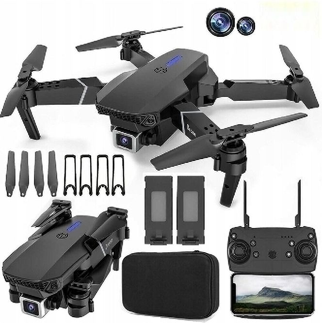 VoltRise E88 Pro 4K Foldable Drone | Dual Camera FPV Quadcopter with 2 Flight Batteries 2.4 GHz AM4 4 Core Processor Designed for Server-image-10