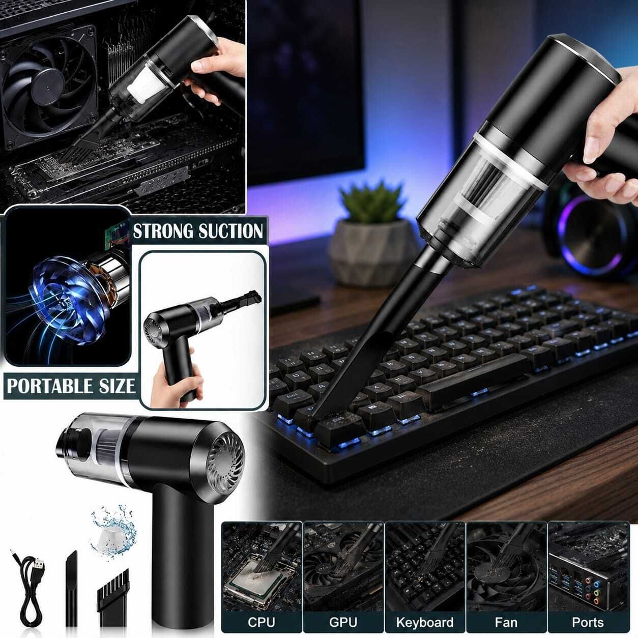 NILIX Cordless Mini Air Blower & Vacuum for CPU Processor and Desktop PC Dust Removal 0 GHz AM2 1 Core Processor Designed for Laptop, Desktop-image-46