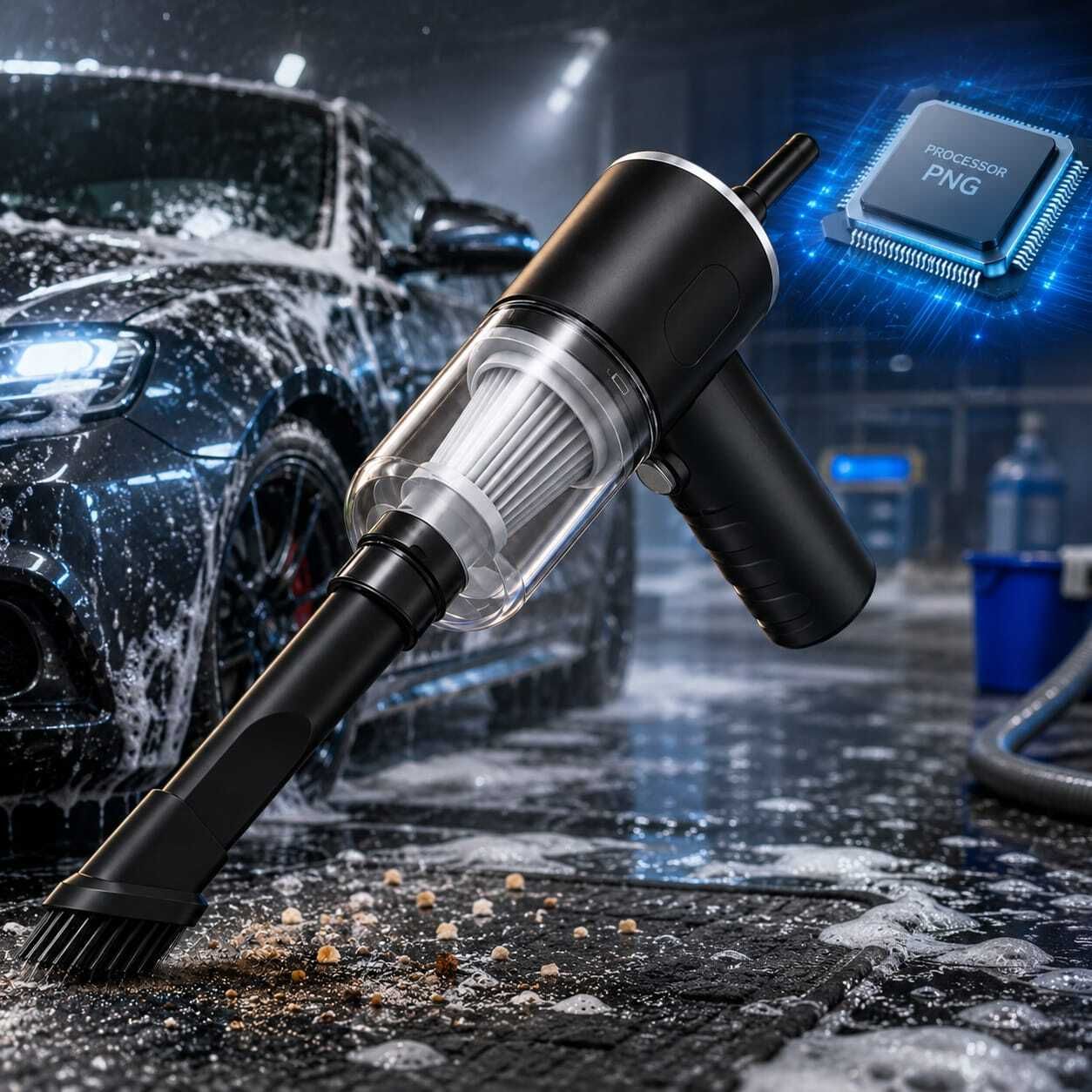Numix Portable 3-in-1 Hand Vacuum Cleaner | High Suction | USB Rechargeable | Black 2.4 GHz AM2 2 Core Processor Designed for Desktop, Laptop-image-1