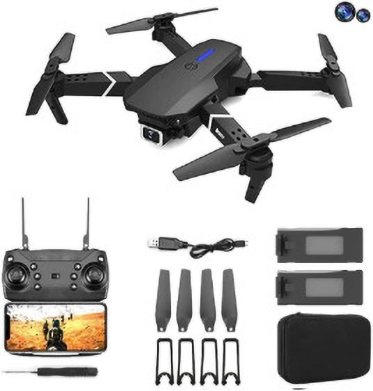 DRAVIX RC Quadcopter with Dual 4K Camera, WiFi FPV Live View and Foldable Design 5.2 GHz AM4 2 Core Processor Designed for Server-image-36