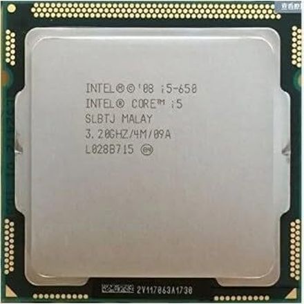 wnd Intel Core i5-650 For H55 Motherboard 1st Generation Processor (Silver) 3.2 GHz LGA 1156 1 Core Processor Designed for Desktop