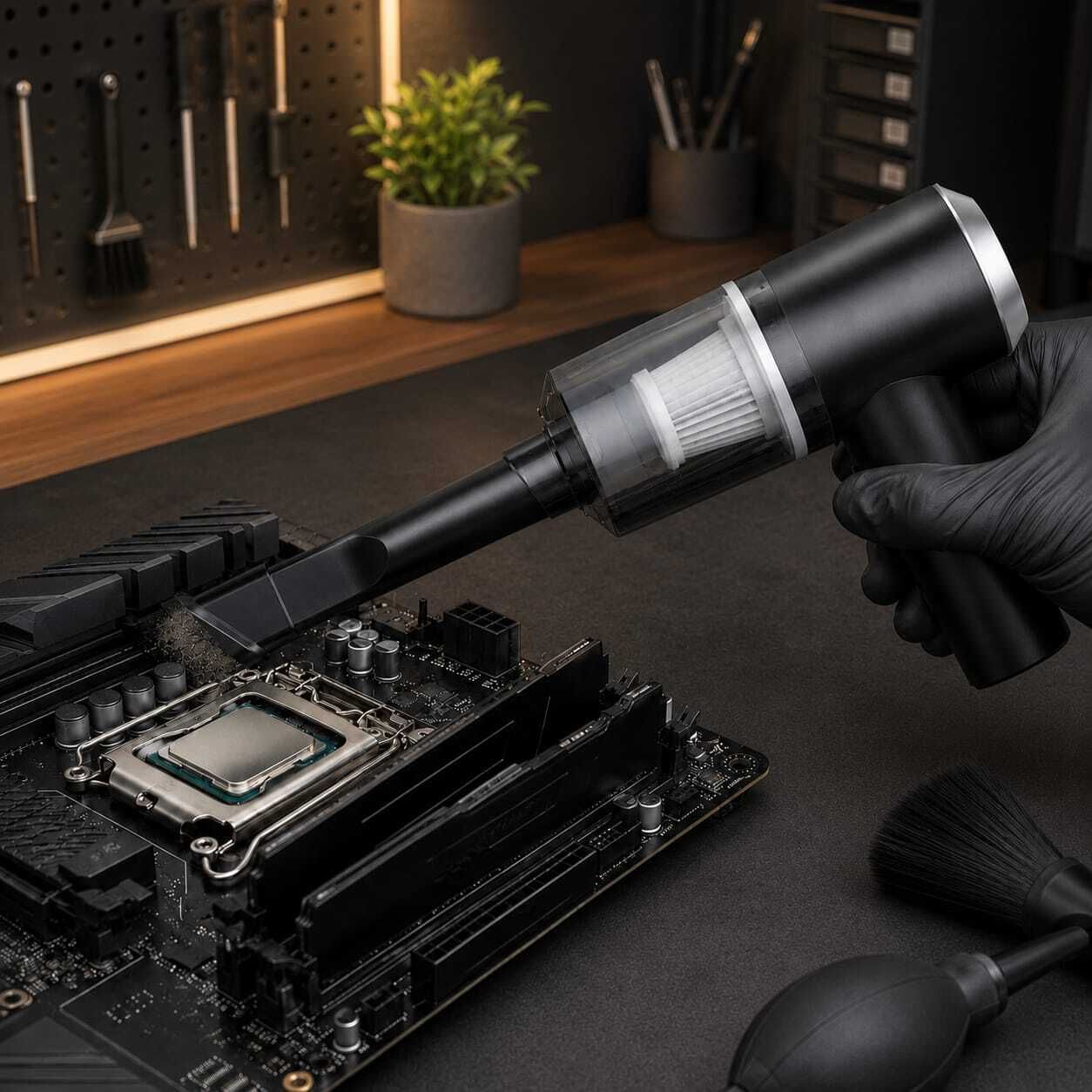 NILIX Portable Air Duster for Processor Cooling Fan, CPU Cabinet and PC Accessories 0 GHz AM2 1 Core Processor Designed for Laptop, Desktop-image-16