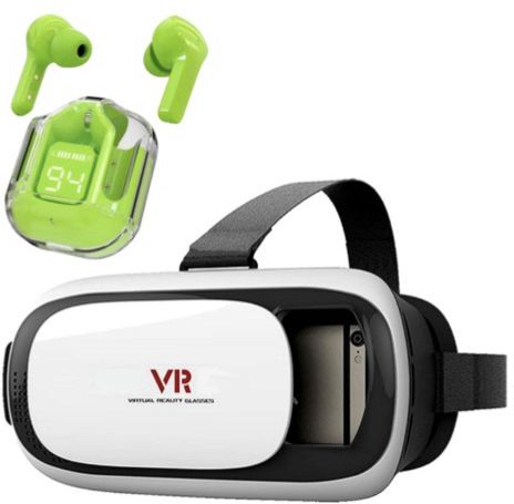 VIVIDVXR VR Box 3D VR Headset and Ultrapods Bluetooth Earbuds Combo for Gamers 2.4 GHz AM3 2 Core Processor Designed for Mobile-image-27