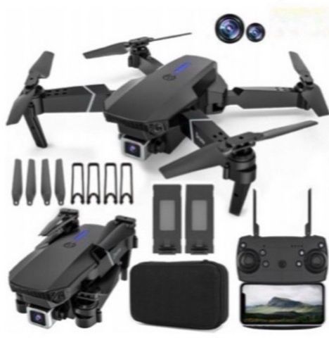 DroneVibe E88 Pro Foldable WiFi Aerial Toy with Real View Camera & Easy Landing 2.4 GHz AM4 4 Core Processor Designed for Workstation