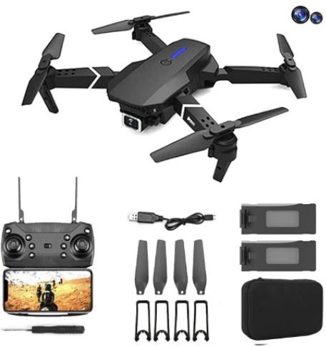 DroneVibe E88 Pro 4K Foldable FPV Camera Machine with Smart Flight & Hover Stability 2.4 GHz AM4 4 Core Processor Designed for Workstation