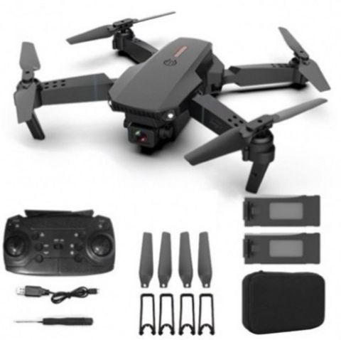 Wingix E88 Pro Foldable Dual Lens Drone with Gesture Selfie & Strong Battery Backup 2.4 GHz AM4 4 Core Processor Designed for Workstation-image-9