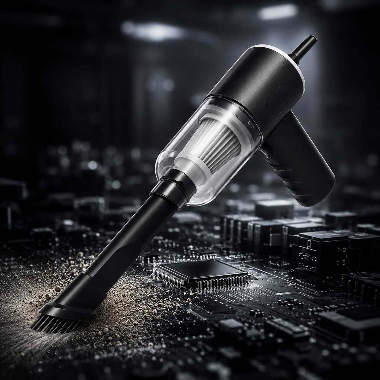Numix Mini 3-in-1 Vacuum Cleaner | USB Rechargeable Air Duster 2.4 GHz AM2 2 Core Processor Designed for Desktop, Laptop-image-2