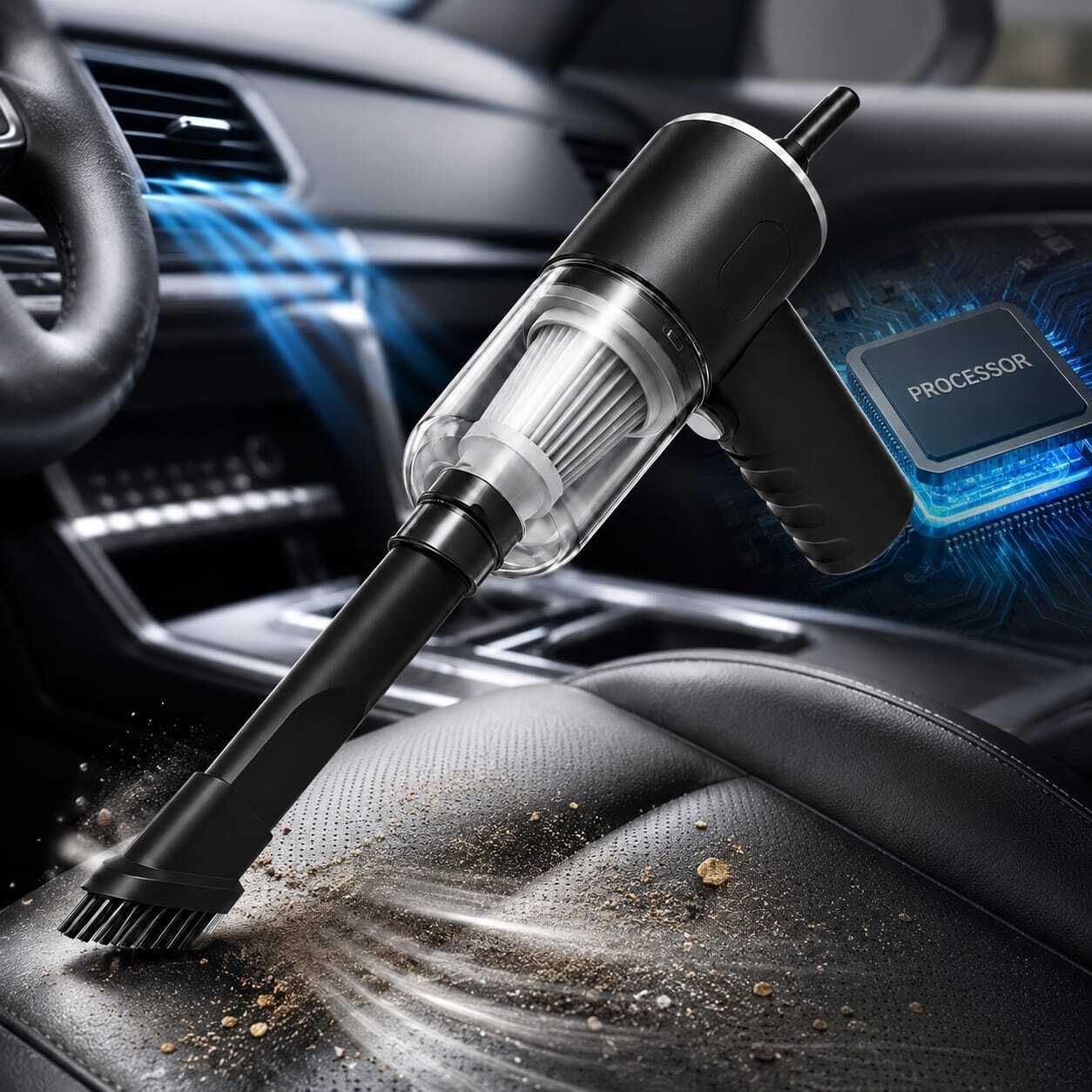 Sumsang Mini 3 in 1 Vacuum Cleaner Air Duster USB Rechargeable for Car Home Office Black 0 GHz AM2 2 Core Processor Designed for Desktop, Laptop-image-17
