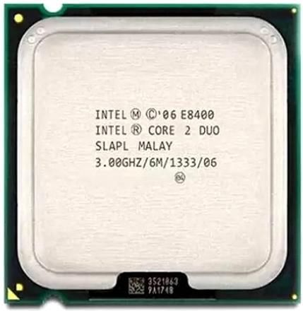 intel core 2 duo (e8400) 6m cache , 3 ghz lga 775 socket 2 cores desktop processor