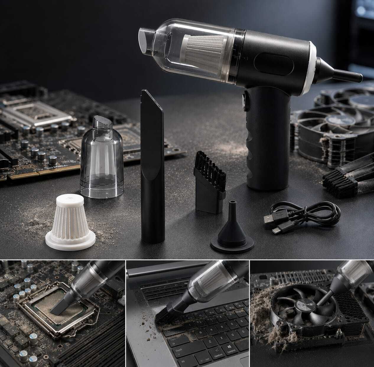 Numix Mini Vacuum Cleaner & Air Duster for CPU Processor Internal Cleaning 2.4 GHz AM2 2 Core Processor Designed for Desktop, Laptop-image-43