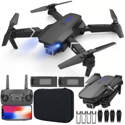 Megatech E88 Pro 4K Smart Drone | Dual Camera WiFi FPV Foldable Quadcopter 2 Batteries 2.4 GHz AM2 2 Core Processor Designed for Server-image-28