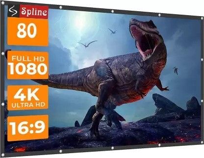 Spline 80 Inch- 5.8Ft x 3.3Ft (Foldable) 16:9 4K Projector Screen (W) 70x39 In (H) HD Projector Screen (Width 177 cm x 99 cm Height)-image-17
