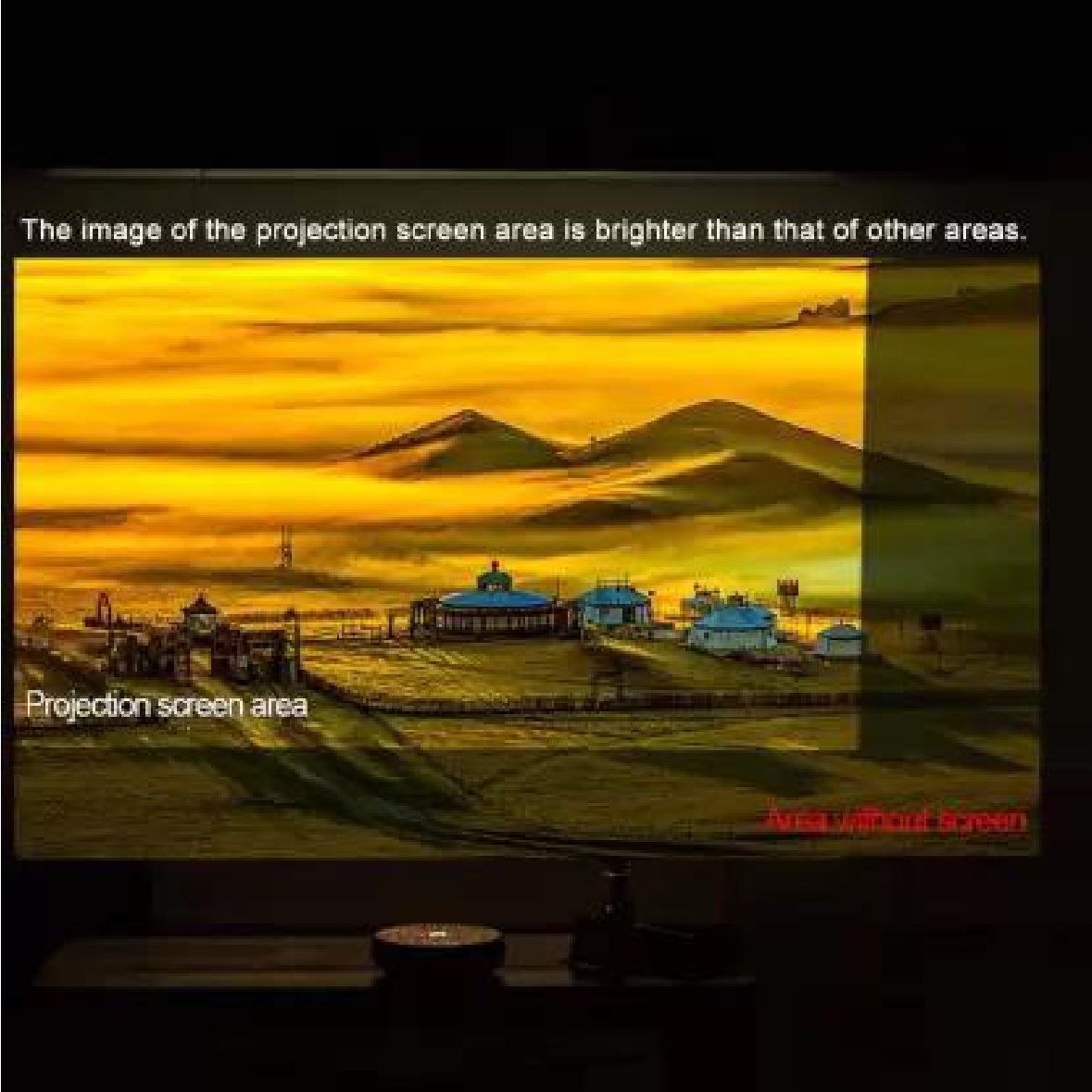 royality 65 Inch ,4K HD 16:9 Portable Video ALR Grey Screen Foldable for Home, Office Projector Screen (Width 144 cm x 81 cm Height)-image-15