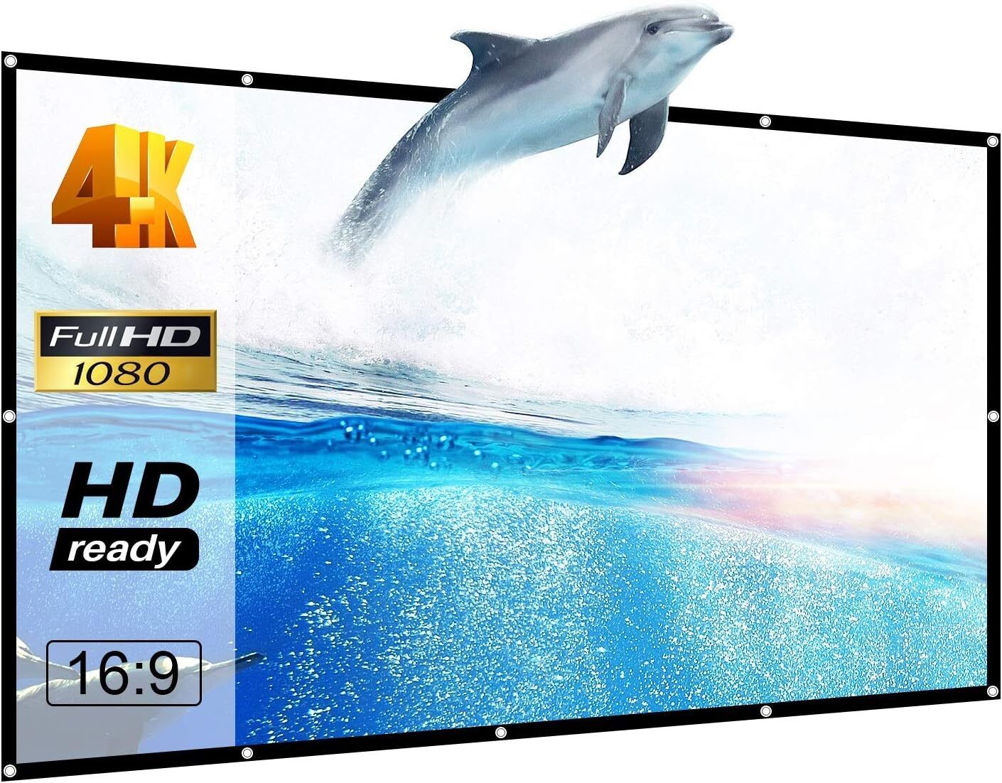 Spline 75 Inch Projector Screen,4K HD 16:9 Portable Video Screen Foldable (W) 66x36 (H) Projector Screen (Width 168 cm x 91 cm Height)-image-28