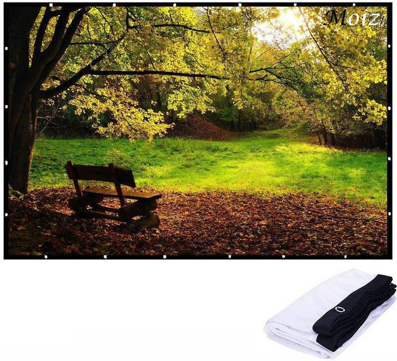 Moiz 79 Inch- 5.7Ft x 3.2Ft Anti-Creased, Foldable Anti-Light,16:9 4K Eyelet full HD Projector Screen (Width 175 cm x 98 cm Height)-image-25