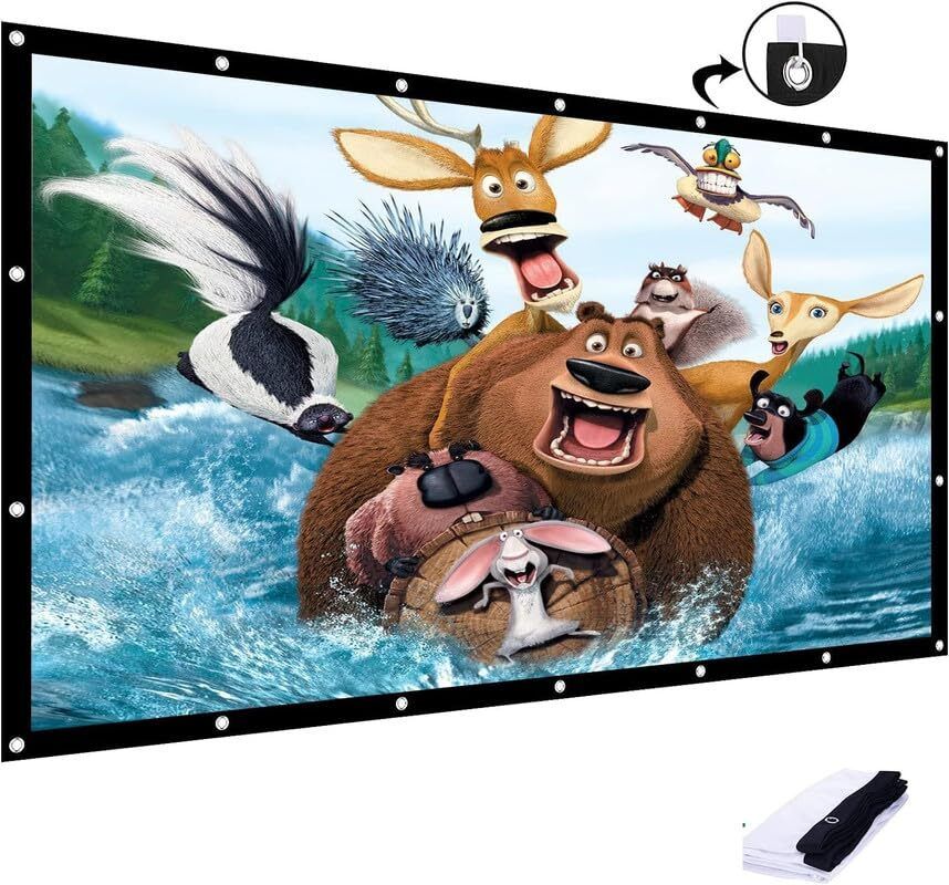 XTECTORVIEW 113 inch Projector Screen,4K 16:10 Portable Eyelet Premium Foldable Projection Projector Screen (Width 244 cm x 152 cm Height)-image-11