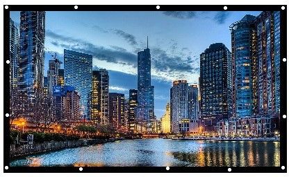 ZIOZY 82 Inch- 6Ft x 3.4Ft - Anti-Creased Foldable-Anti-Light 16:9 4K Eyelets Full HG Projector Screen (Width 182.88 cm x 104.14 cm Height)-image-26